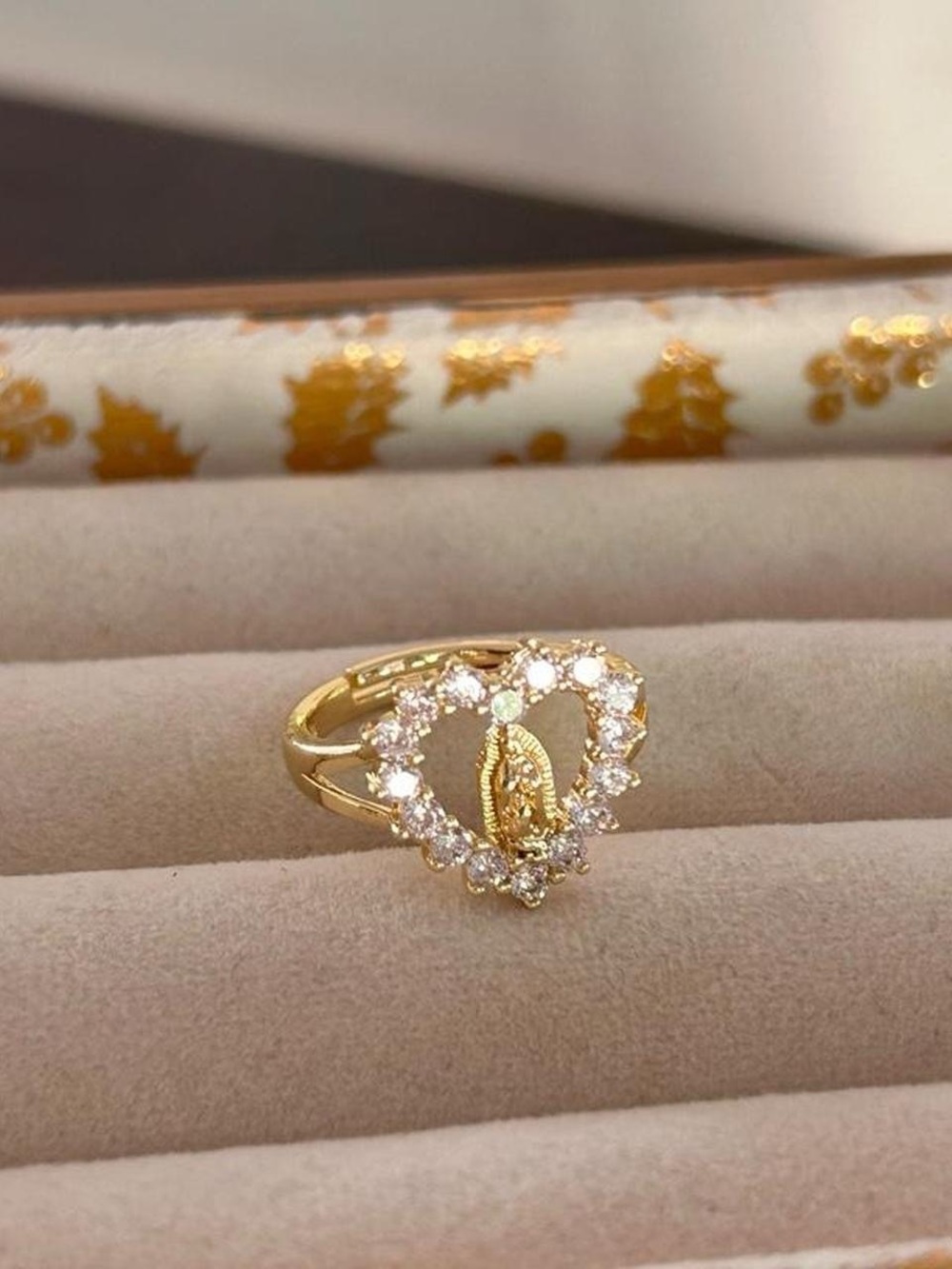 Virgin Mary Heart Ring